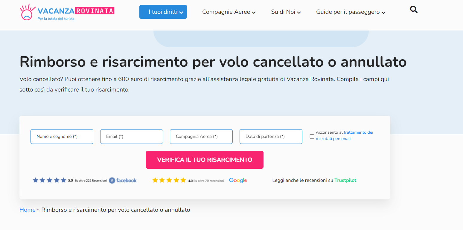 vacanza rovinata strategia SEO